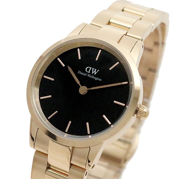 ダニエルウェリントン 腕時計 ICONIC LINK 28 DW00100214 ブラック ローズゴールド